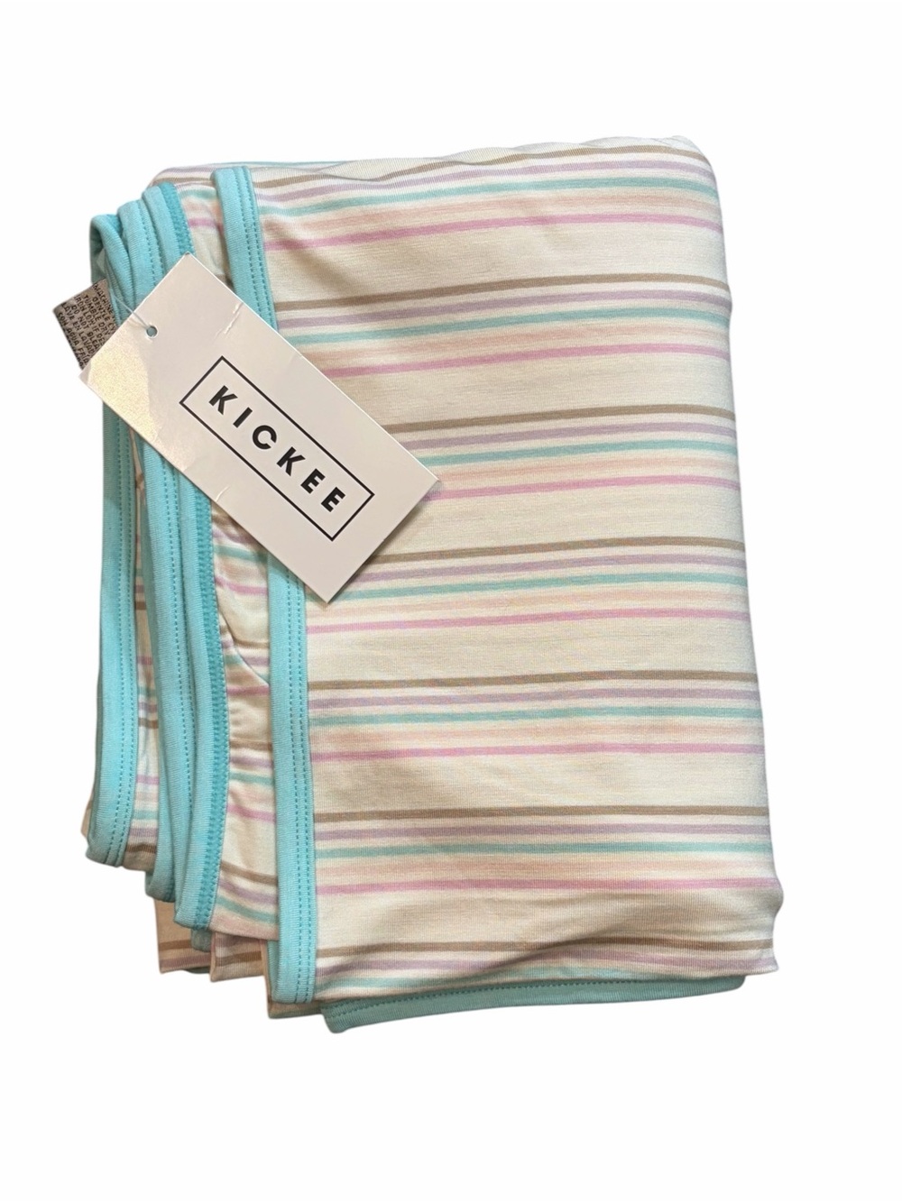 🆕 Kickee Bamboo Cupcake Stripe Throw Blanket